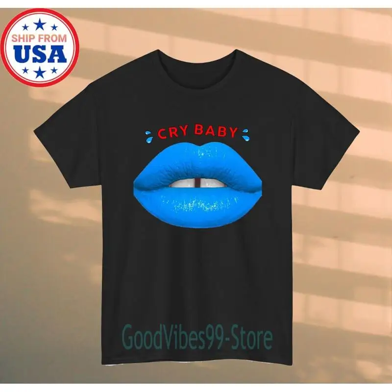 

Cry Baby A Bright Blue Lipstick Men's Black T-shirt Size S-5XL