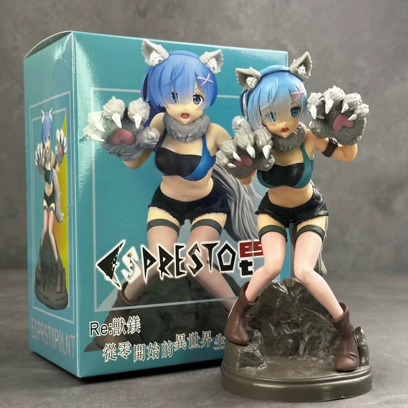 

Аниме-фигурка Рем с волчьими ушами в стоячей позе, в коробке, Re:Zero - Жизнь в другом мире, коллекционная статуэтка для взрослых коллекционеров, игрушка