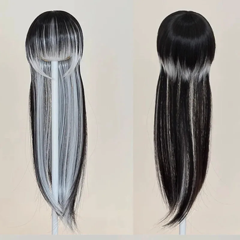 Parrucche per bambole BJD Capelli lunghi per 1/3 1/4 1/6 MSD MDD YOSD Accessori per capelli Parrucca sfumata per bambola nera (senza bambola)