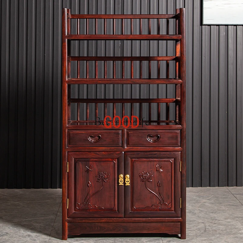 Rosewood Furniture East Africa Sandal Wood Tea Cabinet Solid Wood Dining Side Storage Cabinet New Chinese Style