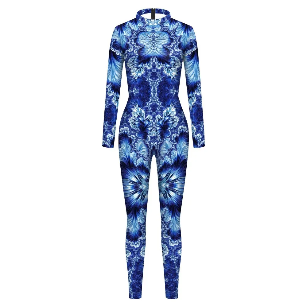 2024 Digital Printed Bodysuit Women Cosplay Jumpsuit Halloween Carnival Holiday Suit Stretchy Jumpsuit Role Play Costume