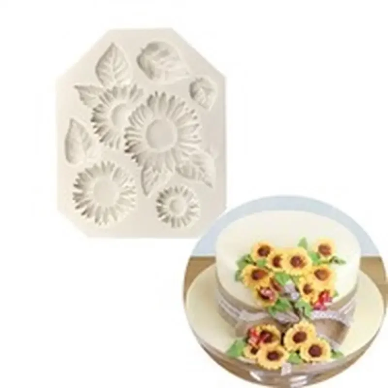 

Tree Branches Sunflower Cake Silicone Molds Cupcake Fondant Decorating Mold Chocolate Candy DIY Tools