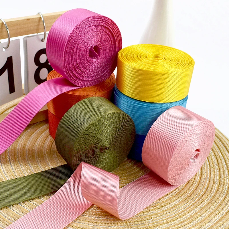 

40Meters Per Roll of Nylon Webbing Tape Backpack Webbings Strap Pet Collar Safety Belt Ribbon Band Clothing Sewing Accessories