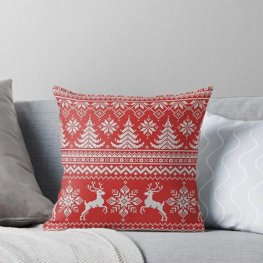 

Red Christmas Knit Throw Pillow christmas decorations 2025 Cushions For Children Christmas Covers pillow