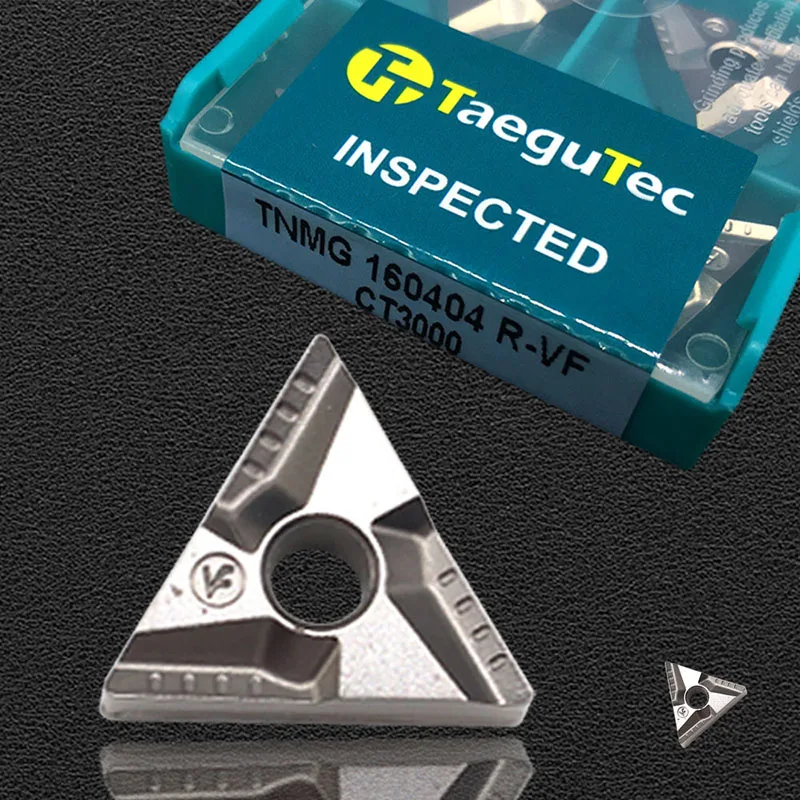 10PCS TNMG160404 R VF CT3000 External Turning Tool Cermet Grade TNMG Right Carbide Inserts Lathe Cutter Tools Turning Insert