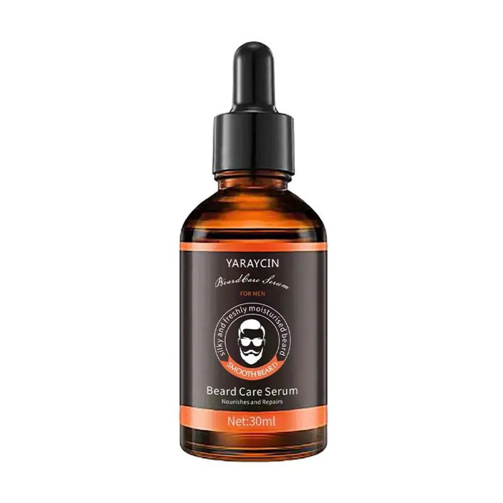 Aceite esencial para la barba, esencia refrescante para el cuidado de la barba, crecimiento de la caspa, nutritivo, cuidado de las raíces del cabello, aceite de suero suave Y3O8, 30ML