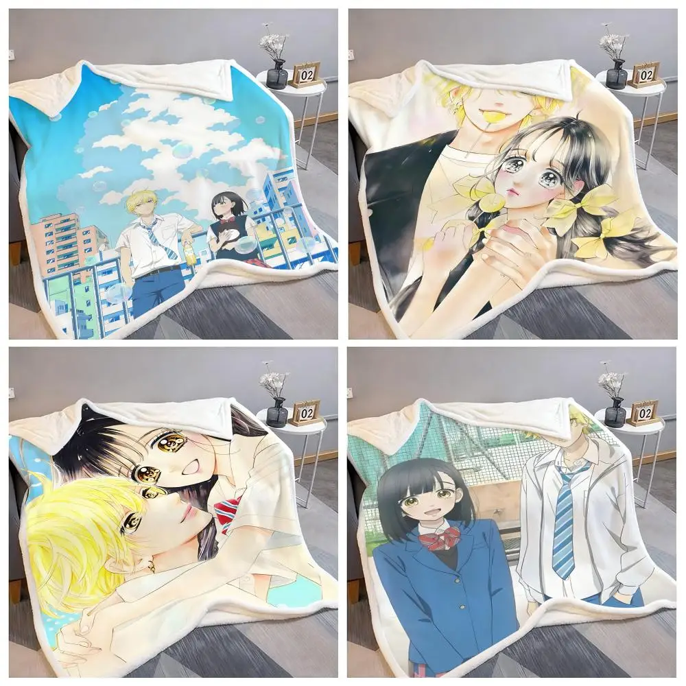 Аниме H-Honey L-Lemon Soda пледы фланелевое пушистое мягкое одеяло теплое приятное для кожи пледы для дивана-кровати офиса сон зима