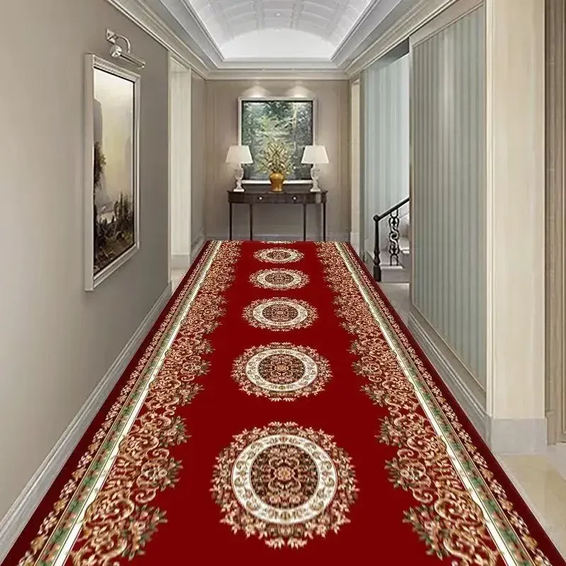 Bohemian Long Corridor Carpet Luxury European Decoration Hallway Rug Non-slip Easy Cleaning Floor Mat Stairway Runners Carpets