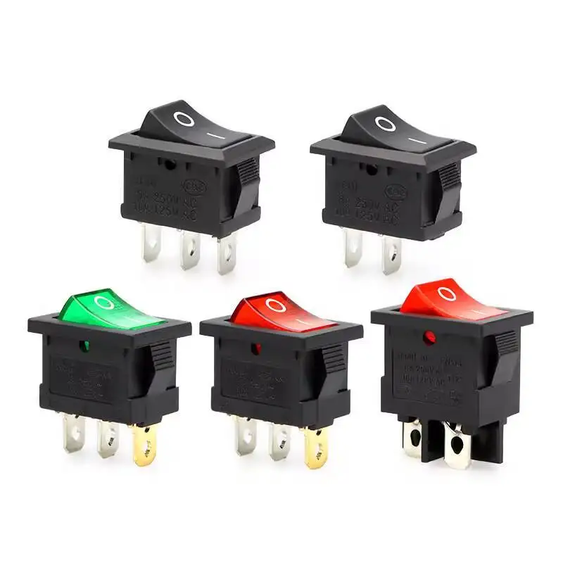 5pcs KCD1-101 104 Small Boat Type Switch Water Dispenser Electronic Scale Rocker Power Button 2P 3PIN 4Pin KCD1 2position