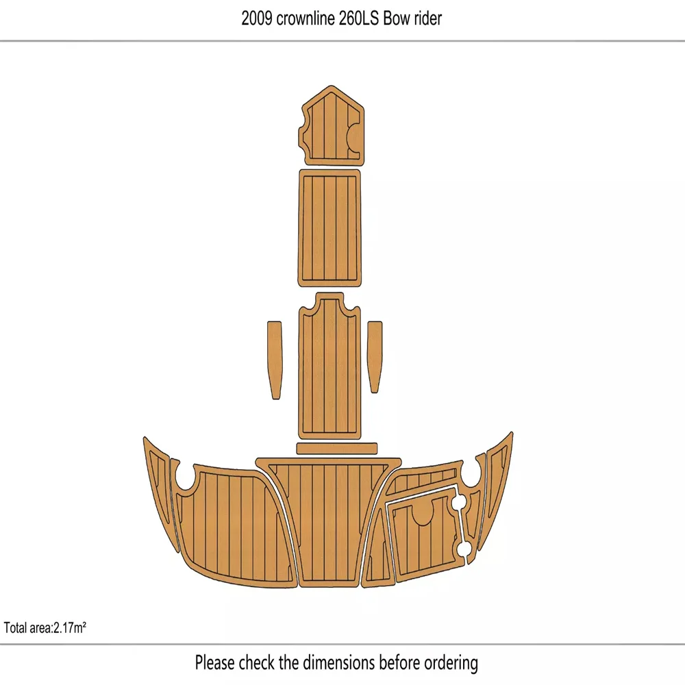 

2009 crownline 260LS Bow rider Cockpit Swim Platform 1/4" 6mm EVA FAUX floor Mat SeaDek MarineMat Gatorstep Style Self Adhesive
