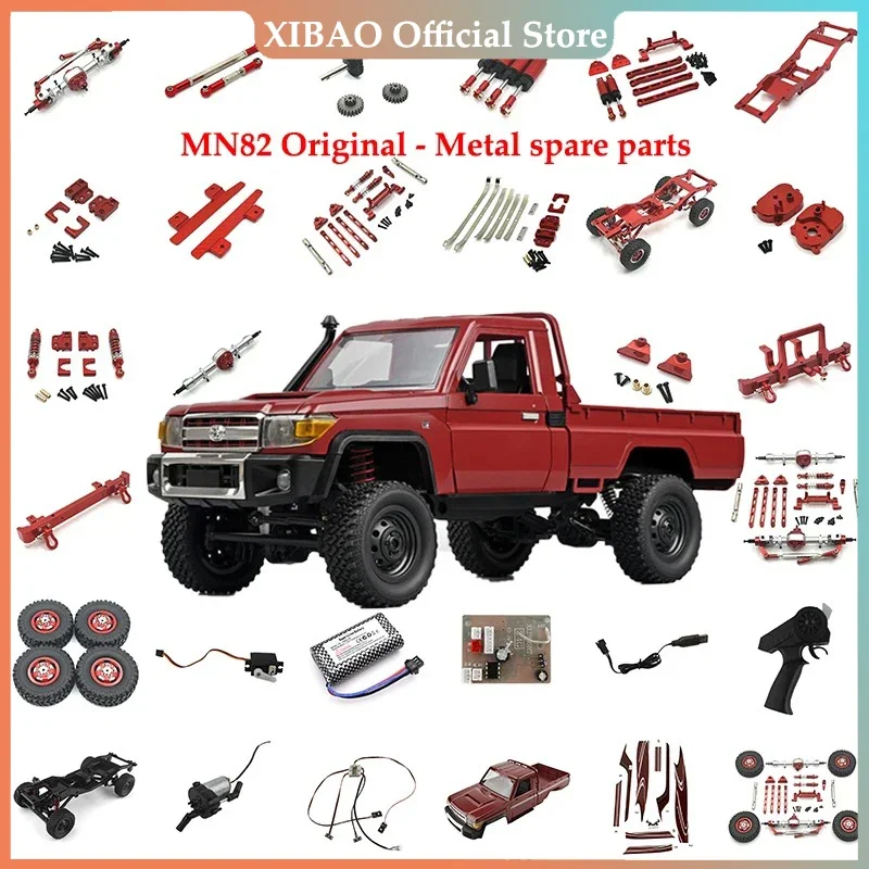 

MN82 LC79 MN78 Metal Front and Rear Axle Chassis Link Rod Pull Rod Mount Shock Absorber Tire Set 1/12 RC Car Upgrade Parts