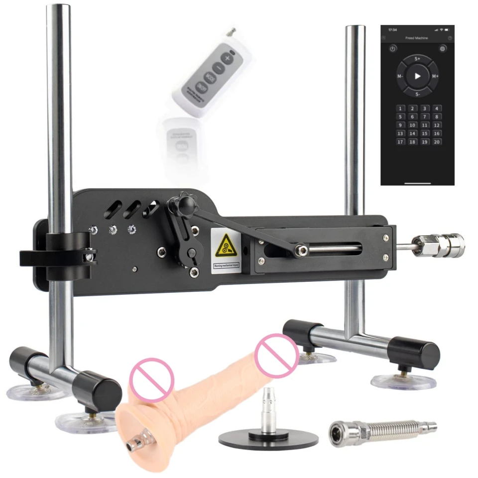 FREDORCH Sex Machine for Women Man Wireless Mute Masturbation Machine with Dildo Vac-U-Lock Attachment 70W Power 3-9cm Sex Toy