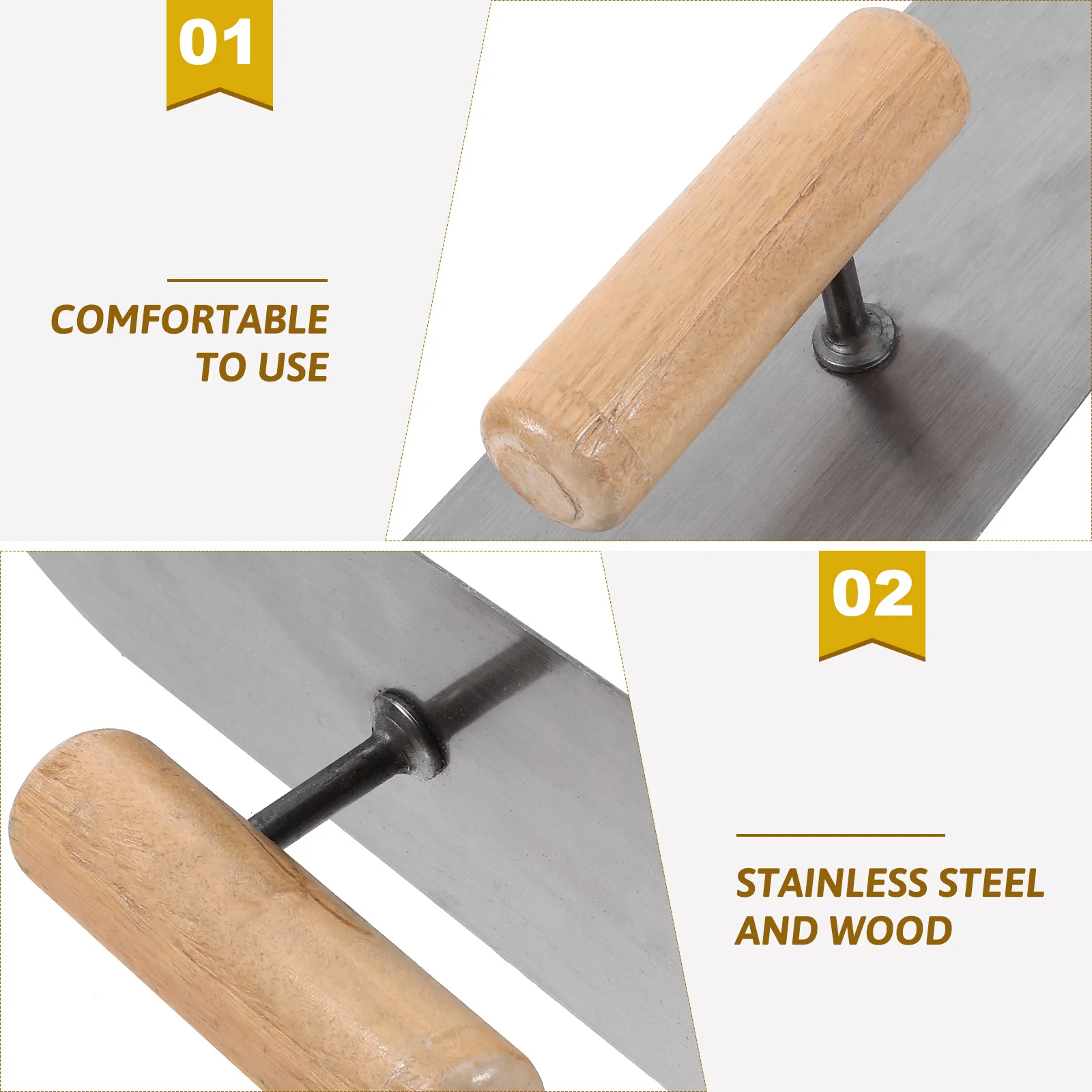 

Stainless Steel Plastering Trowel 20Cm For Drywall Plasterboard Cement Smoothing Finishing Durable Mud Trowel