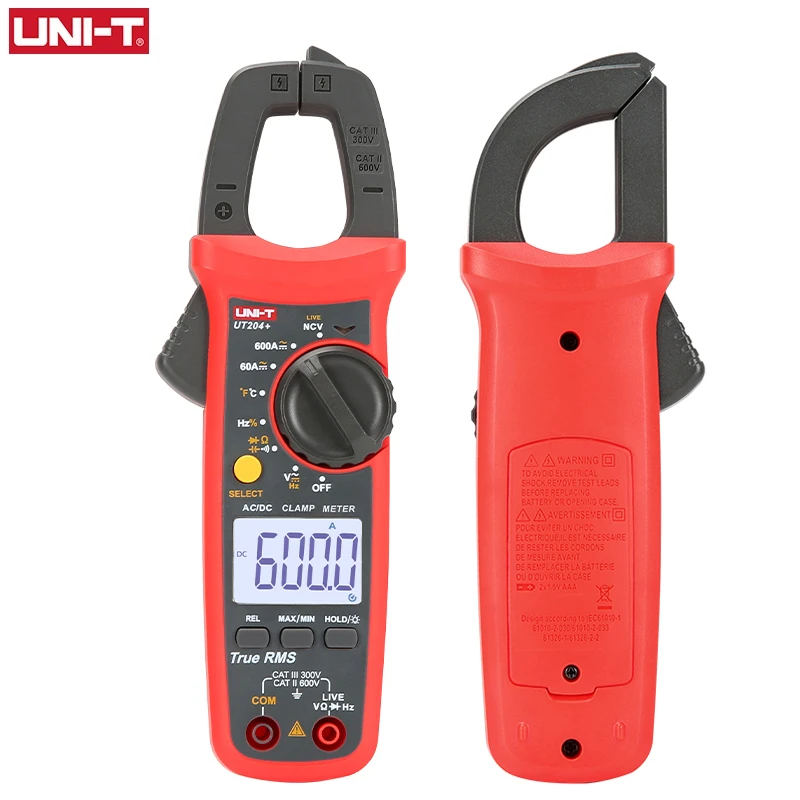 المشبك متر UNI-T UT204 + UT201 + UT202 + UT202A + UT203 + Amperimetric المشبك المتعدد كماشة رقمية اختبار الكهربائية