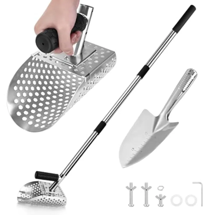 

Sand Scoops for Metal Detecting Metal Detecting Accessories Beach Metal Detector Scoop Sand Sifter Shovel for Underwater Treasu