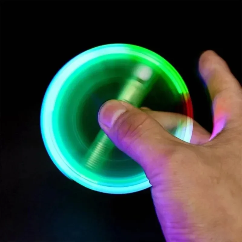 4-1Pcs LED Light Spinning Pen Fingertip Ballpoint Pens Toy Glow-in-the-dark Cool Fidget Spinner Pen for Kid Decompression Toys