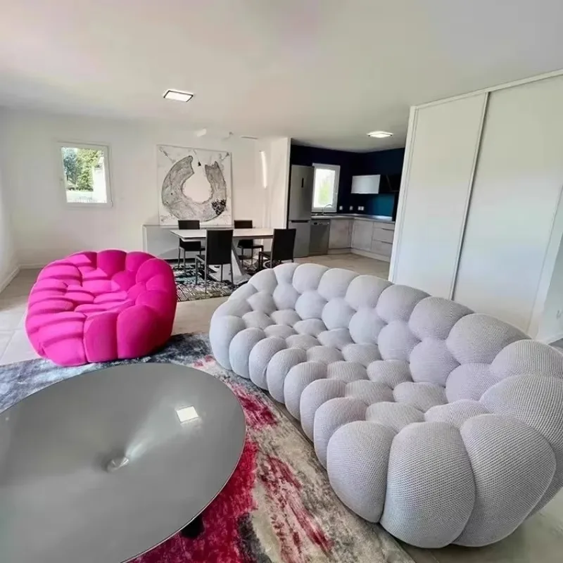 Modern Nordic Football Bubble Special-shaped Sofa Compression 3-seater Single Couch Living Room Home Furniture Living Room Sofas - view 6