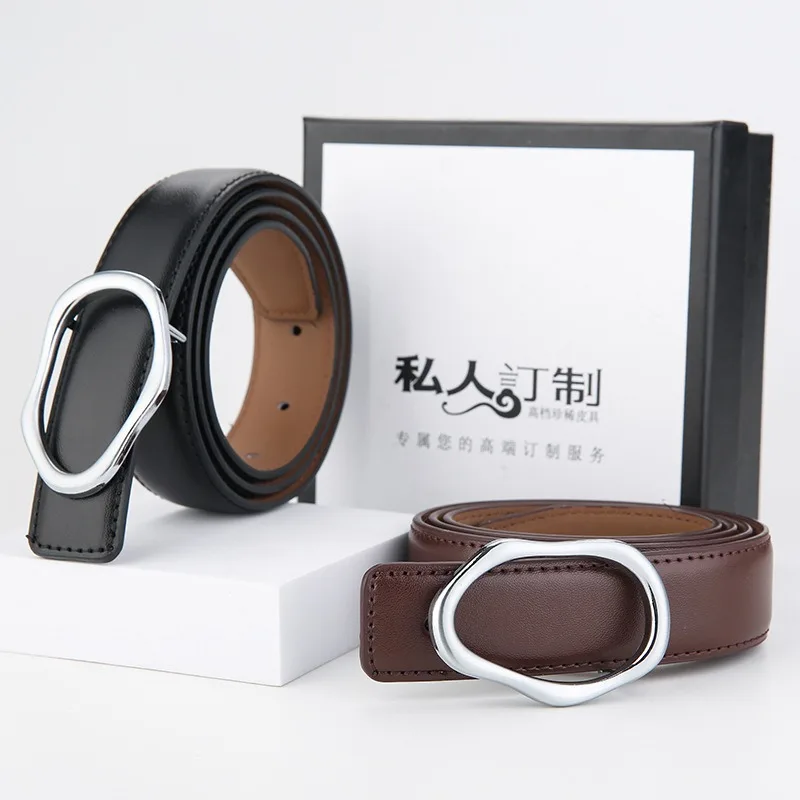 

Fashionable Men's and Women's Universal Belt Leather Versatile Decorative Dress Jeans Designer Luxury Belt