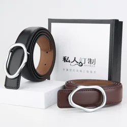 Fashionable Men's and Women's Universal Belt Leather Versatile Decorative Dress Jeans Designer Luxury Belt