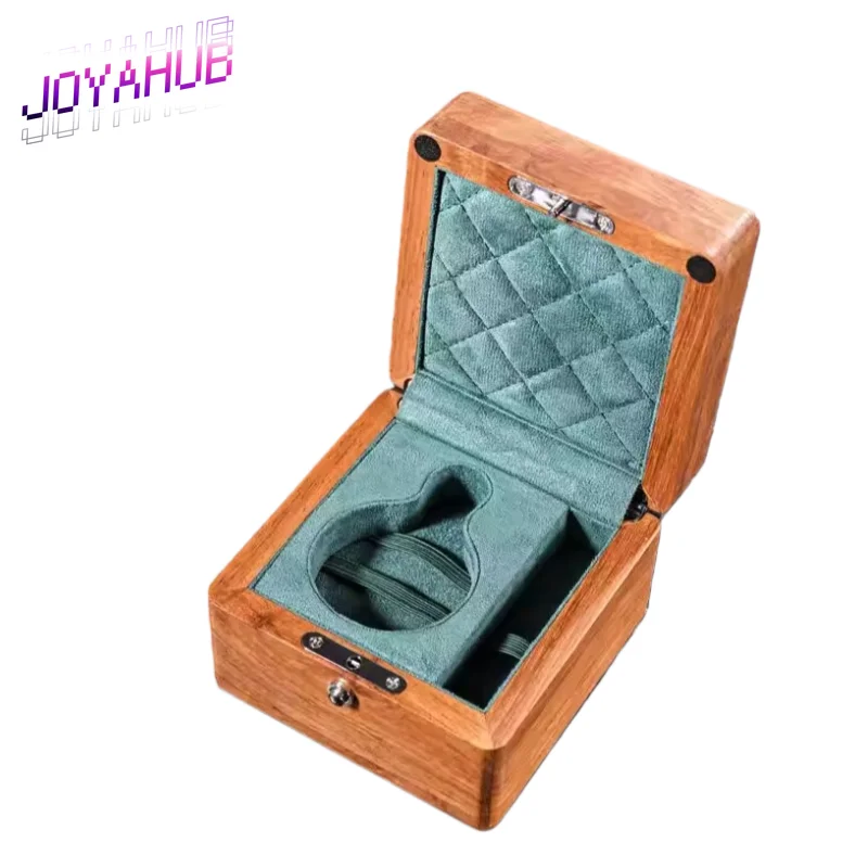 Custom LOGO Wood Portable Shockproof Scratch-resistant Pocket Watch Box Gift Packaging Jewelry Accessory Travel Watch Box OEM