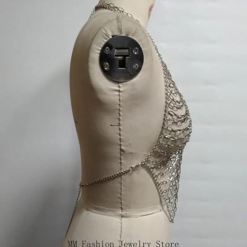 D0UB Crosses a sospensione Multi strato Copia della catena corporeta per feste e festival