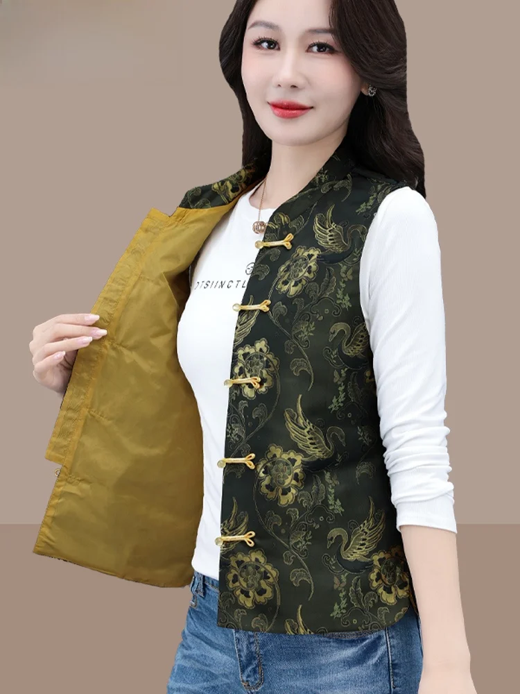 

TUCANO Brand New Chinese Sle Women's Vest Spring Autumn 2025 Faion Outerwear ort Sve Floral Patterned Ne