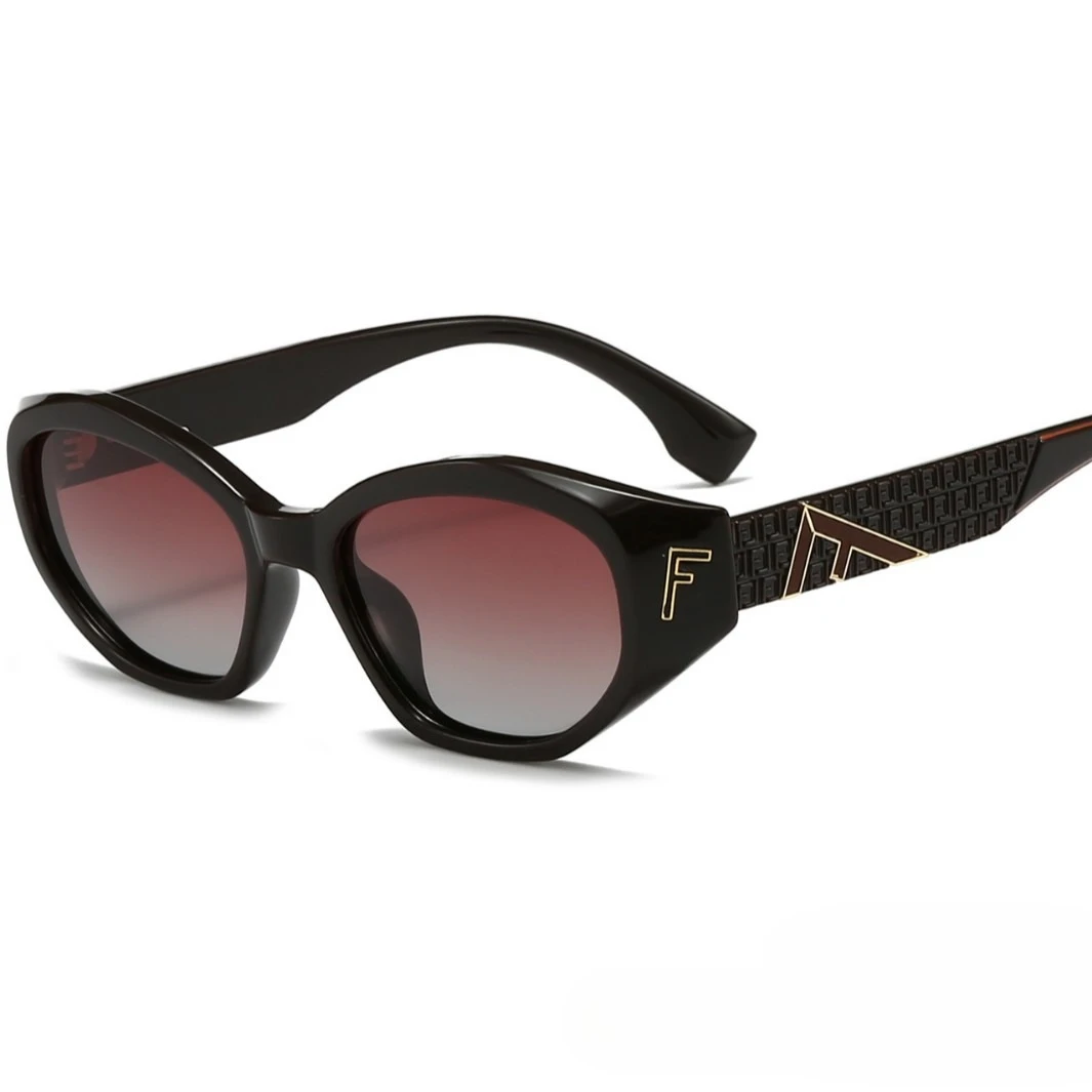 

New Cat Eye Sunglasses, Women's Heart-shaped Round Face, Thin Driving High Definition Polarizing Glasse,European Sunglasses Tide