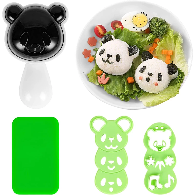 LMETJMA Panda Sushi Mold Bento Accessories Sushi Mold Rice Ball Mold  Kitchen Sushi Maker Mould Rice Decor Kits  JT90