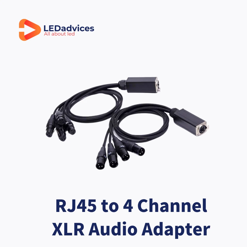 

4-канальный аудиоадаптер XLR с RJ45 на DMX512, расширитель сетевого сигнала, сетевой Ethernet-Кабель к аналоговому распределителю, большие расстояния