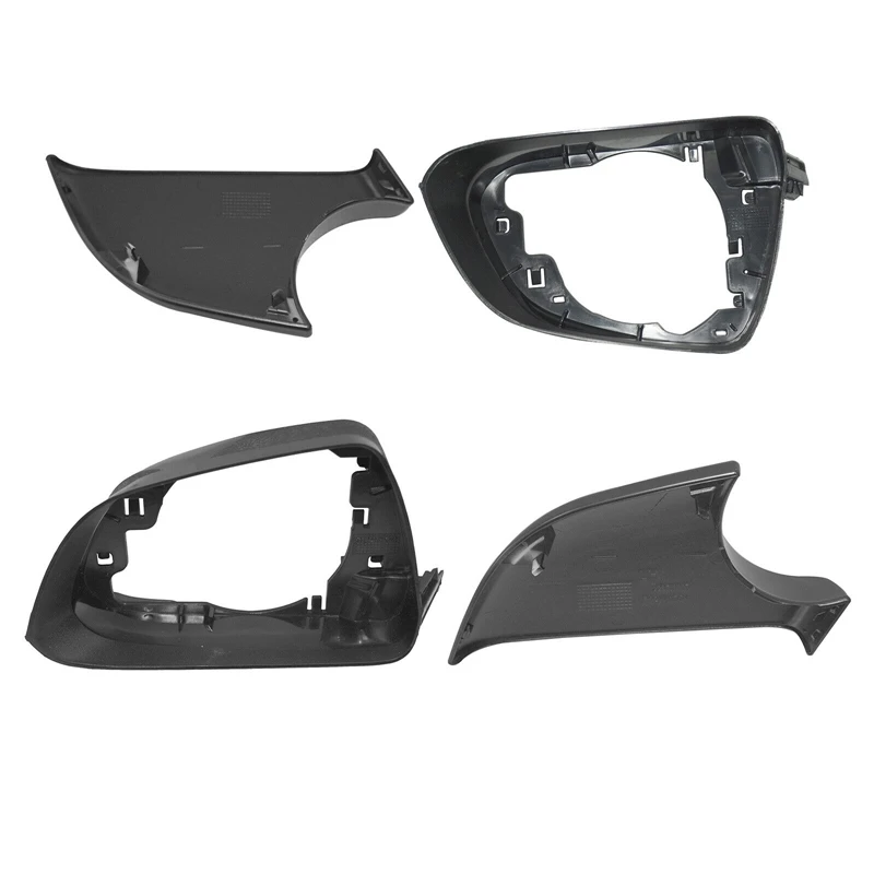 Car Left & Right Side Door Mirror Lower Cover With Frame Black For Tesla Model 3 2017-2021