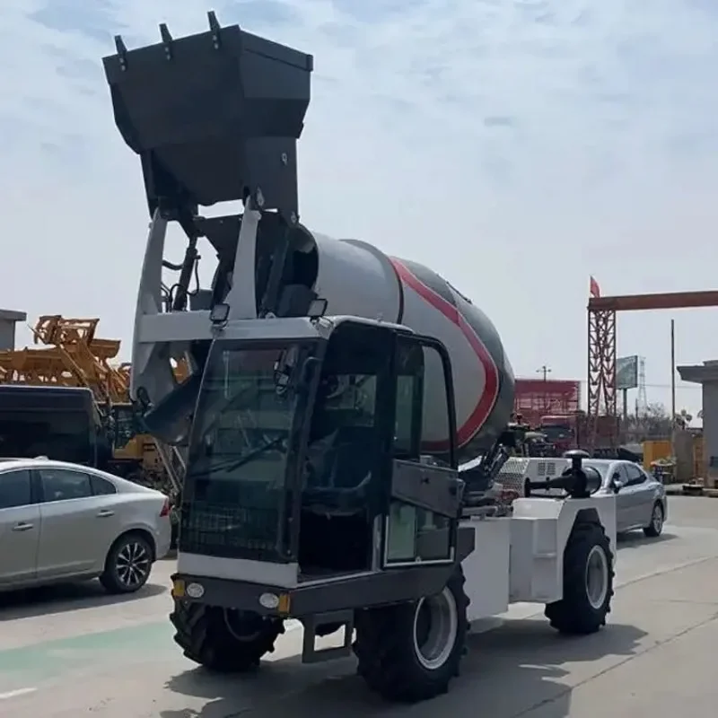 High Efficiency Portable Mobile Self Loading Mixer Truck 4m3 4X4 Diesel Self Loading Concrete Mixer Truck Used in Cement Mixing