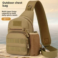 Bolso de hombro táctico, mochila para senderismo, nailon para hombre, caza al aire libre, Camping, pesca, Molle, senderismo, bandolera para el pecho