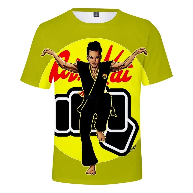 Nueva camiseta para niños de 3 a 14 años Cobra Kai The Karate Kid, ropa para niños, camiseta 3d para niños/niñas, camiseta para adolescentes, camiseta para niños de dibujos animados