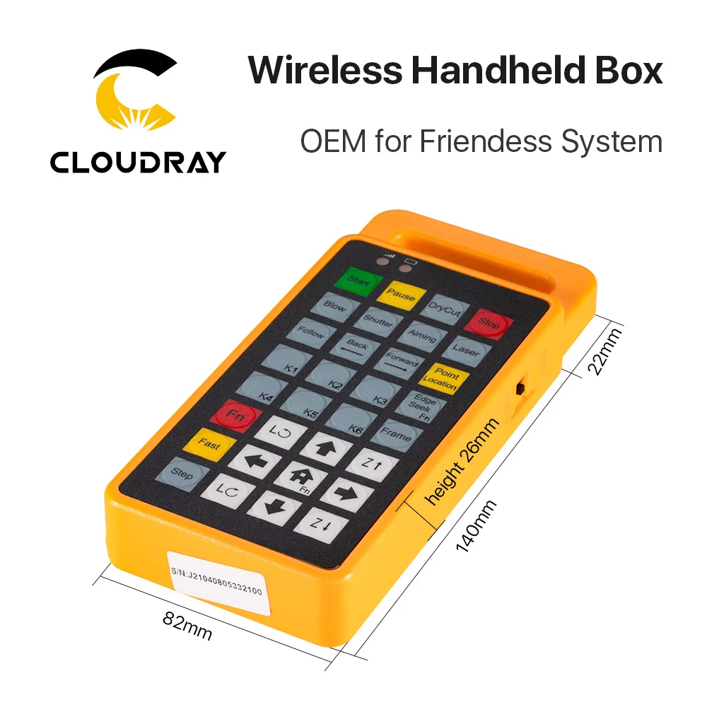 Imagem -02 - Cloudray-fscut Fibra Laser Sistema de Controle de Máquina Oem Caixa de Punho sem Fio para Friendess Fscut2000c Cypcut Bcs100 Bmc1604