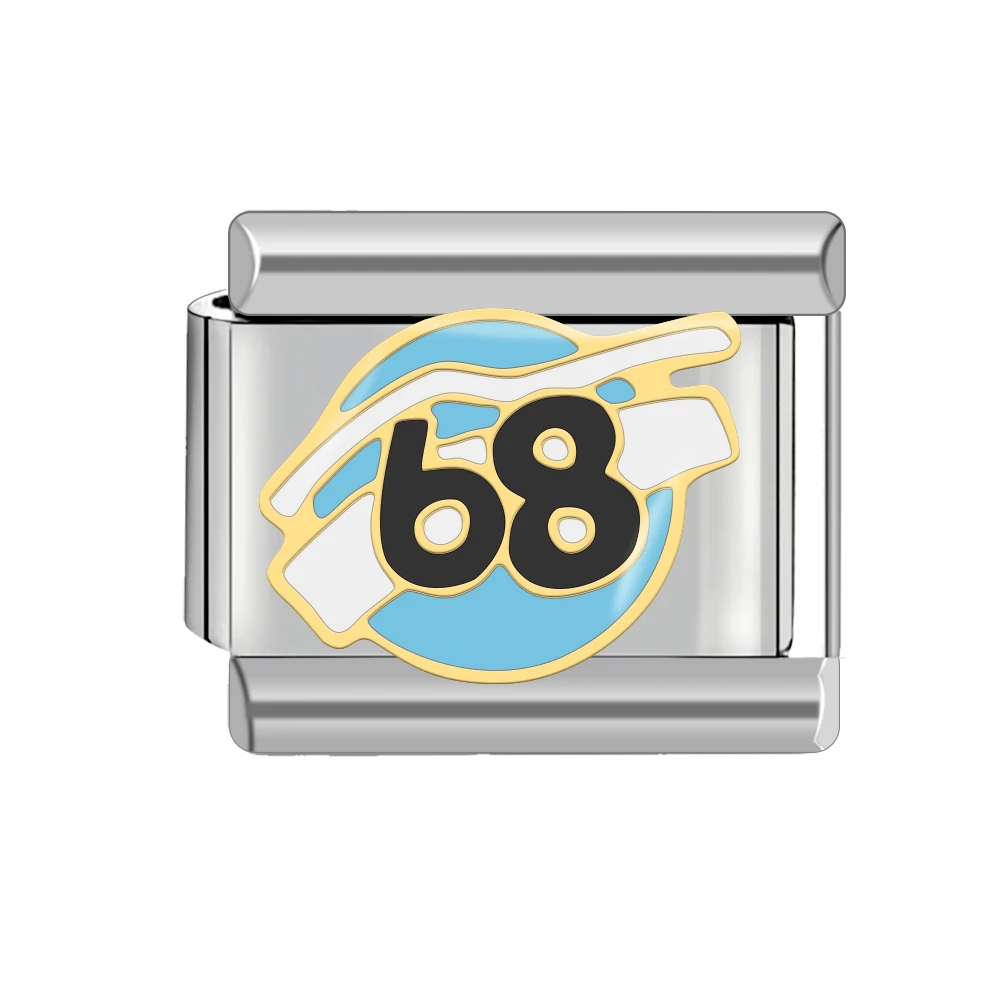 2024 novos elementos de corrida charme italiano aço inoxidável 9mm diy pulseira carro jóias fazendo contas