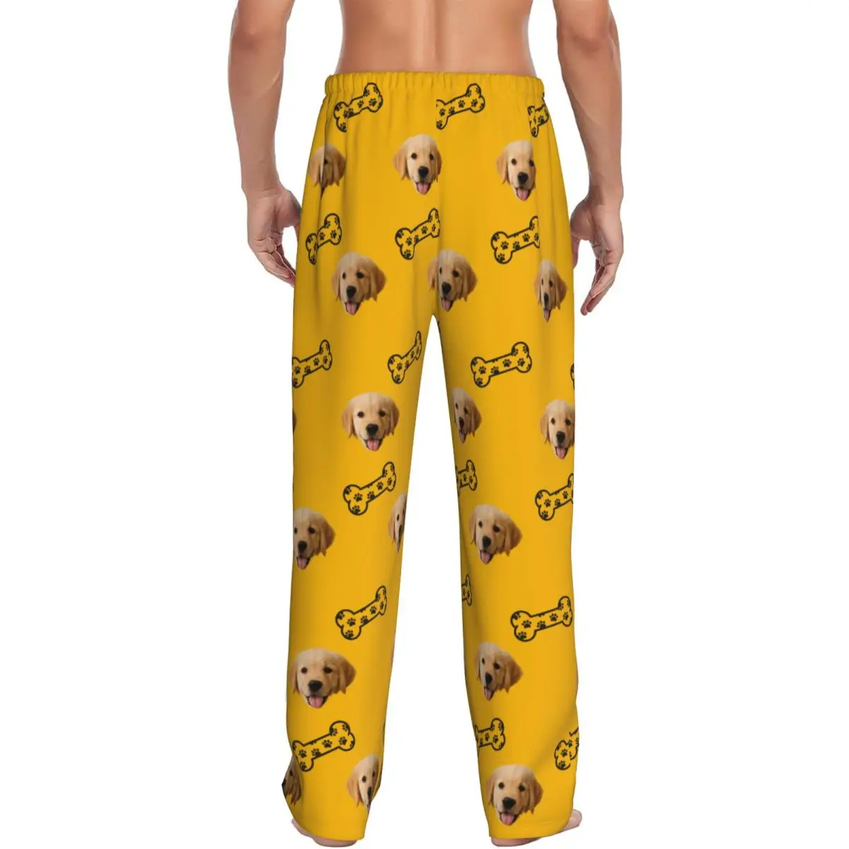 Individuell bedruckte, personalisierte Pyjamas mit Hundegesicht, Pyjamahose, Herren-Schlafanzughose mit Taschen