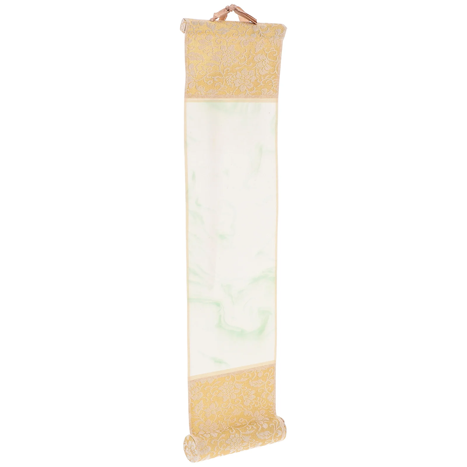 

Vintage Batik Blank Hanging Chinese Xuan Paper Calligraphy Drawing Scroll Gilded Wall Mounting Art Scroll For Office