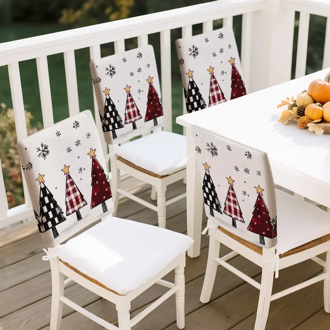 4pcs/set 45x55cm Christmas treeChair Cover Table Decoration Dining Seat Chair Covers Dining Room Bar Party Banquate