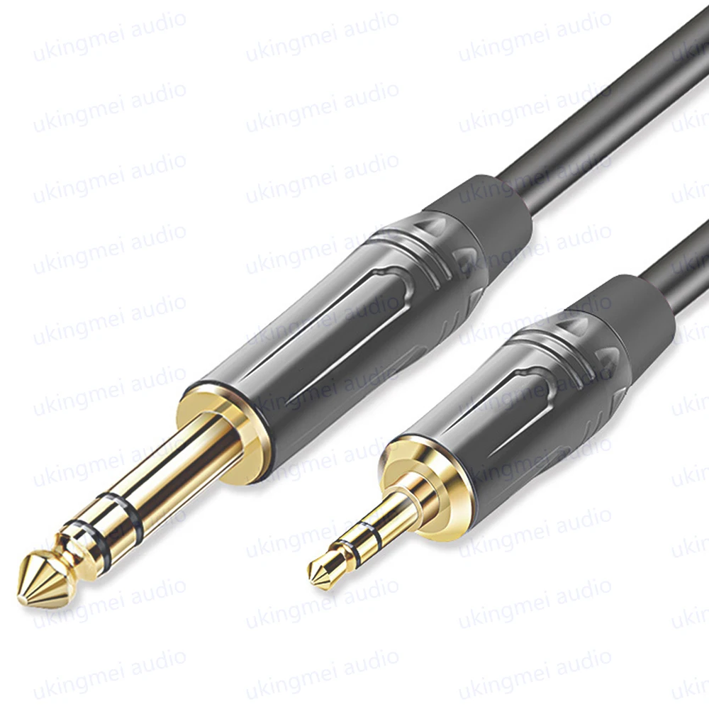 

3.5mm to 6.35mm Stereo Audio Cable 6.35mm 1/4" Male to 3.5mm 1/8" Male TRS Bidirectional Stereo Audio Cable for Guitar Amplifier