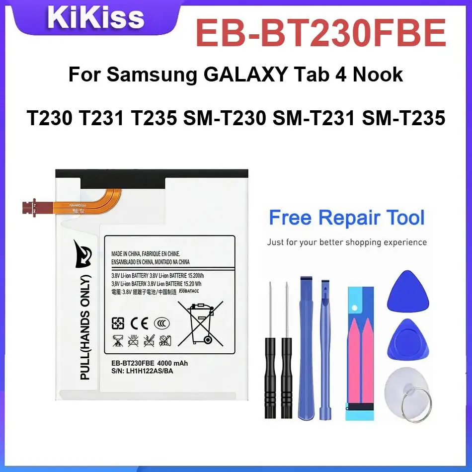 EB-BT230FBE Tablet Battery For Samsung Galaxy Tab 4 Nook T230 T231 T235 SM-T230 SM-T231 SM-T235 Long-Lasting Batteries