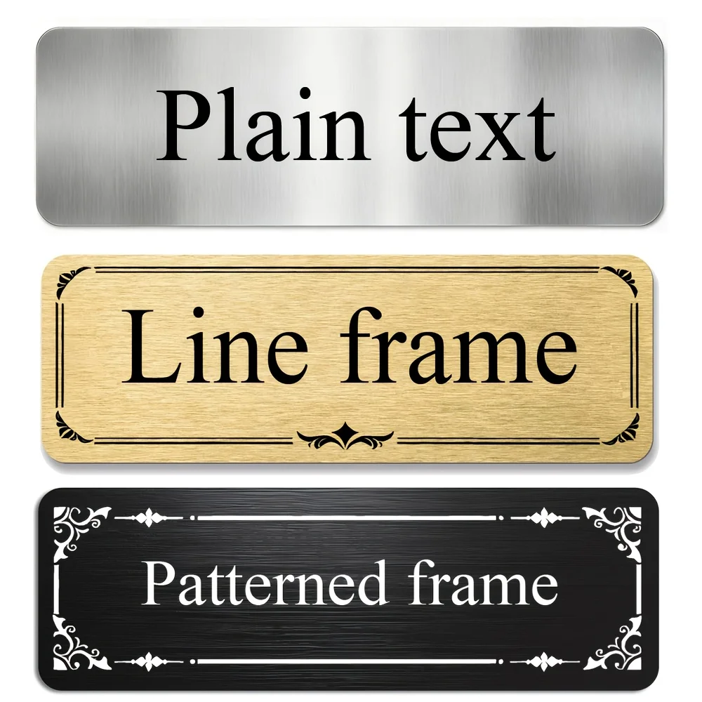 [Custom Products Name Tags] Stainless Steel Custom Engraved Name Tags | Personalized Labels, 1inch X 3inch, Trophy Plates