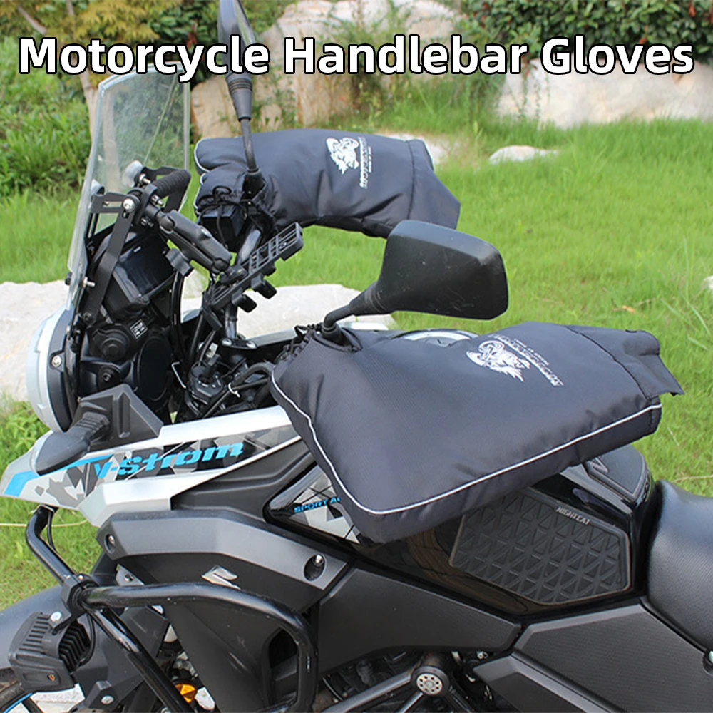 

Winter Warm Motorcycle Handlebar Muffs Windproof Scooters Handlebar Gloves Waterproof Motorbike Handle Bar Cover Accessories
