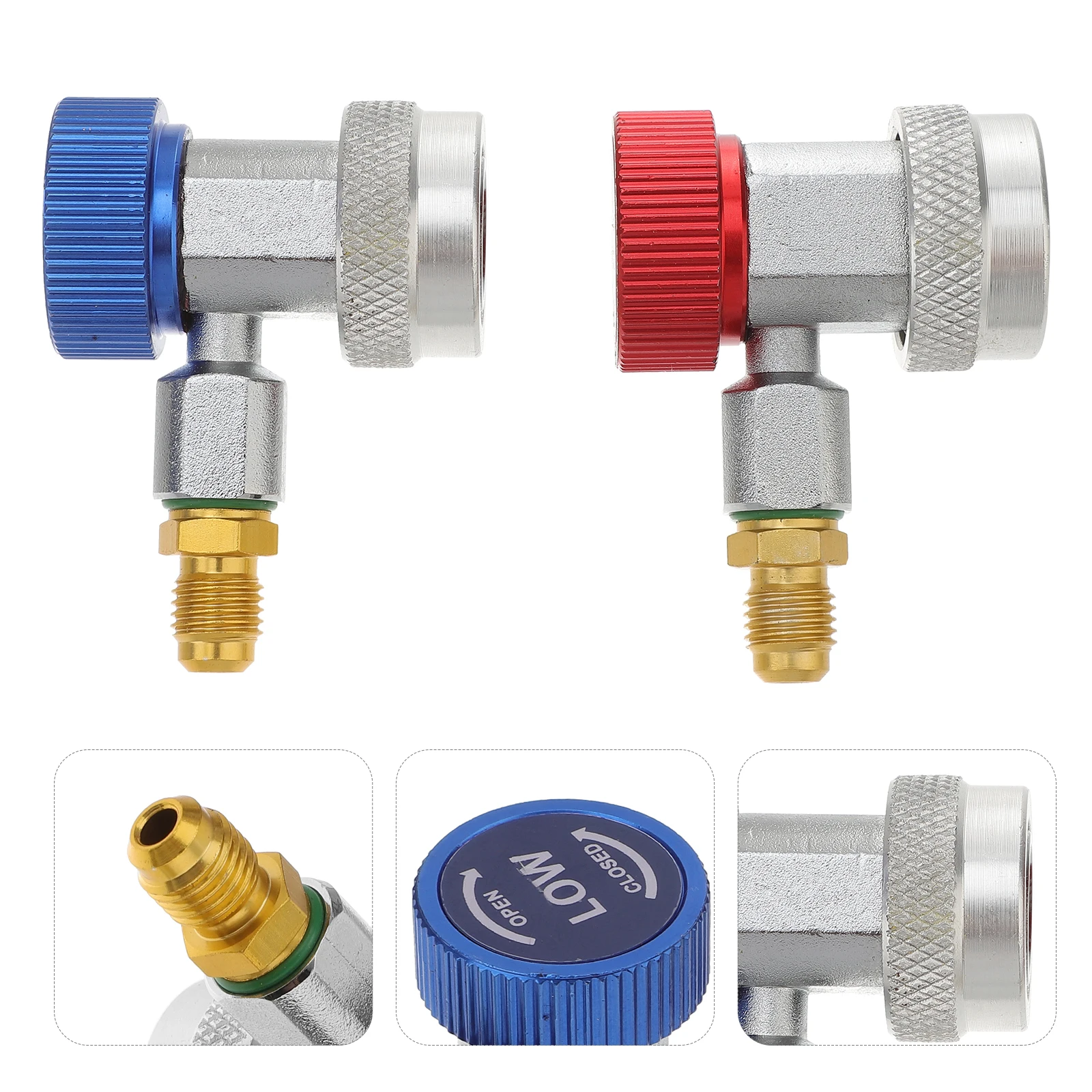 

Car Air Conditioning Tool Set Quick Coupler Adapter Connector Hvac 1 4 Male Flare Side Fitting Manifold Gauge