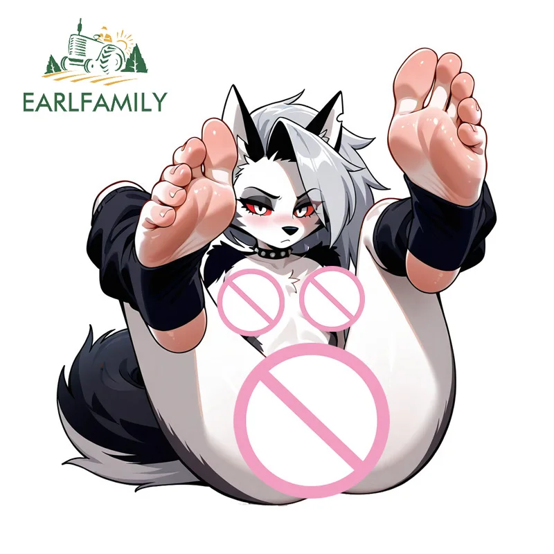 EARLFAMILY فروي Helluva Boss Loona NSFW ملصقات السيارات العارية شخصية الثلاجة SUV السيارات JDM الشارات ديكور مقاوم للماء #5