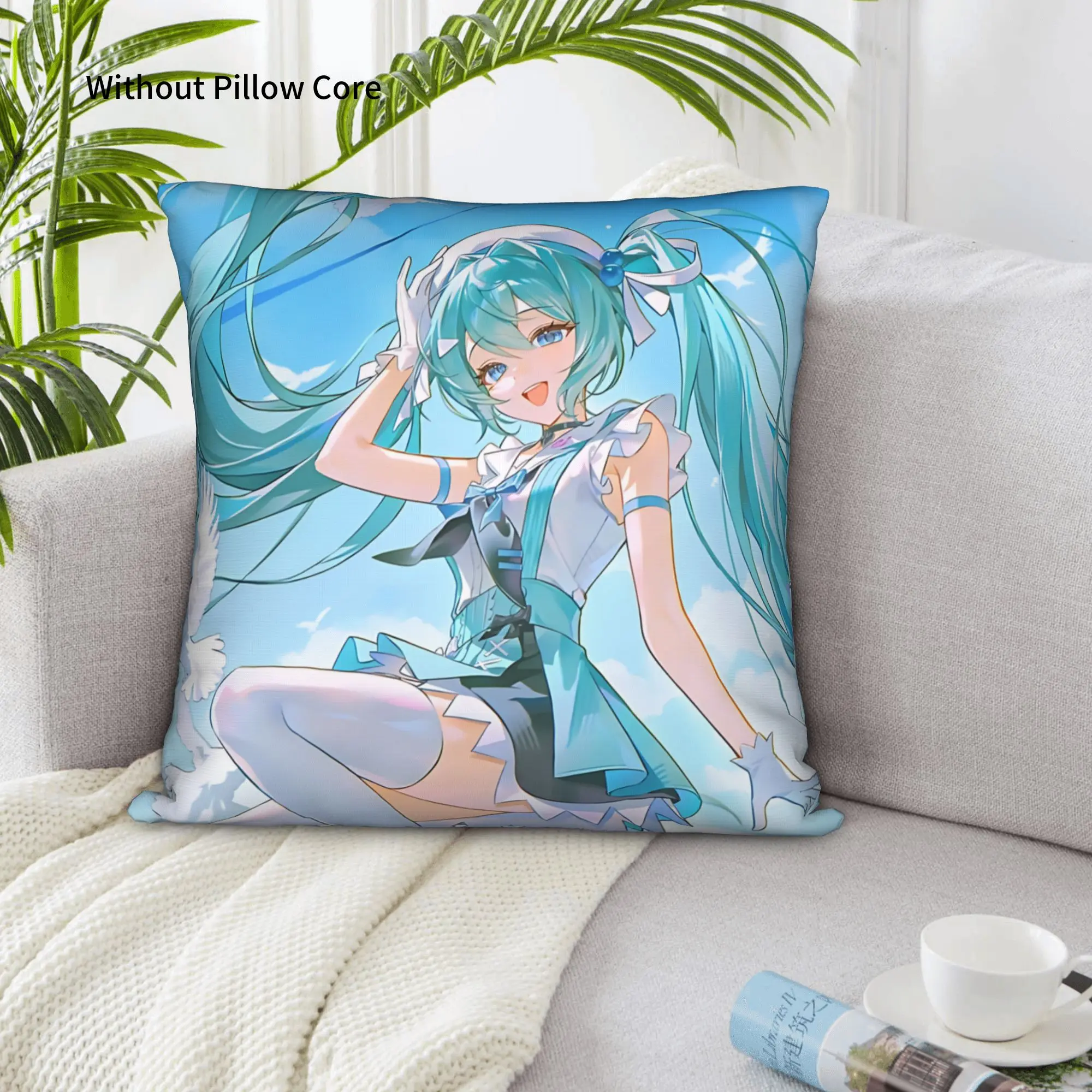 1PC Hatsune Miku Pillow Case Home Decor Items Double-Sided Printing  Sofa Cushion Bedroom Bedside Pillow