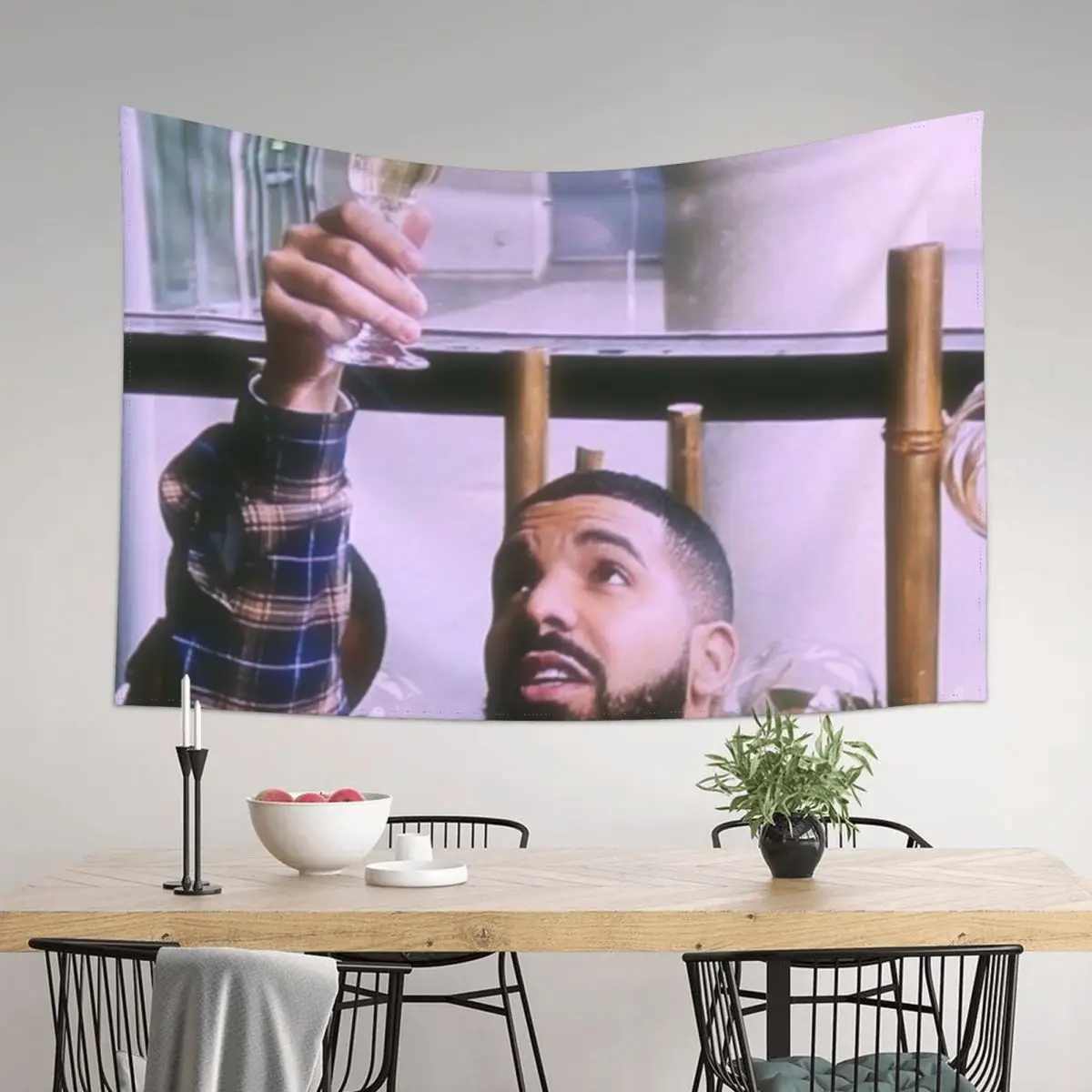 

drake cheers Tapestry House Decoration Funny Room Aesthetic Tapestry