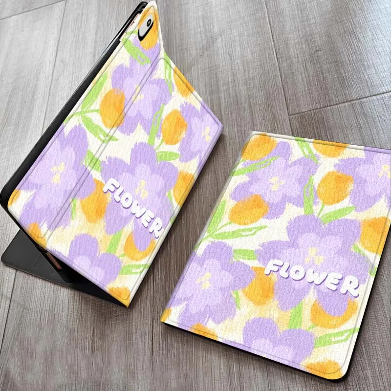 

Creative Floral Pattern For iPad Pro 7 8 9 Gen 2 11 13 5th 6th 10th 11th M5 M4 12.9 10.9 10.2 Inch 2024 2025 Tablet Case