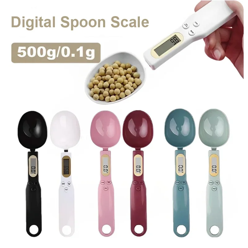500g 0,1g digitale LED elektronische Löffel Waage Milch Kaffee Mehl Zucker Messlöffel Waage Küche