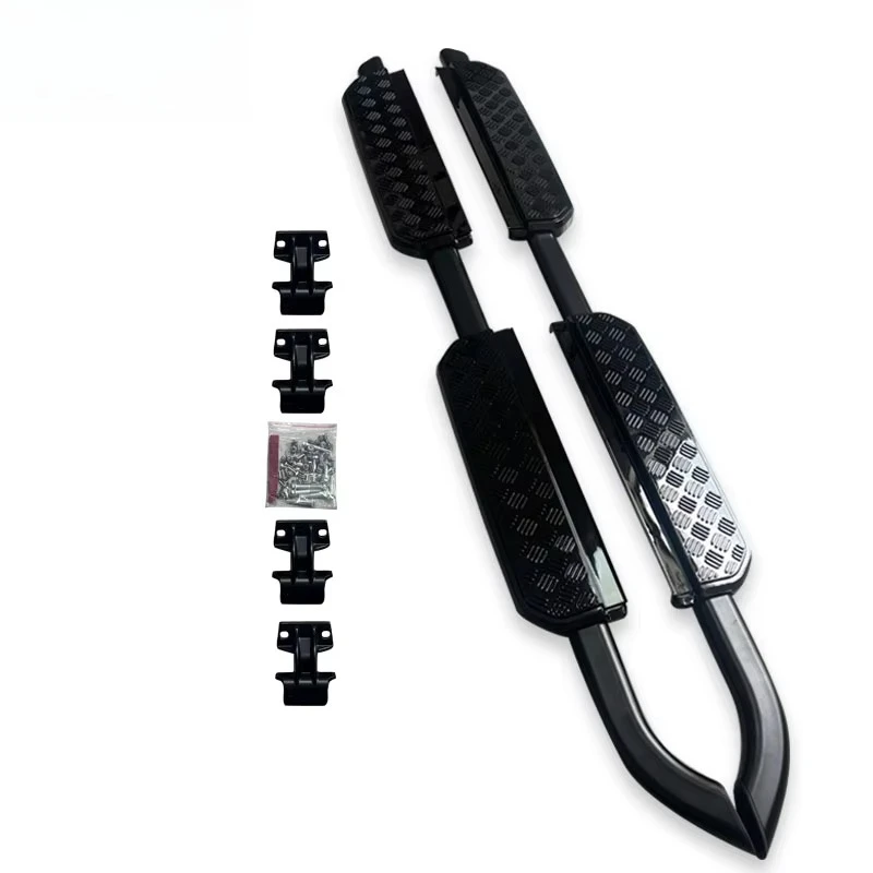 

Алюминиевая глянцевая черная подножка с фиксированной боковой ступенькой для Defender 110 130