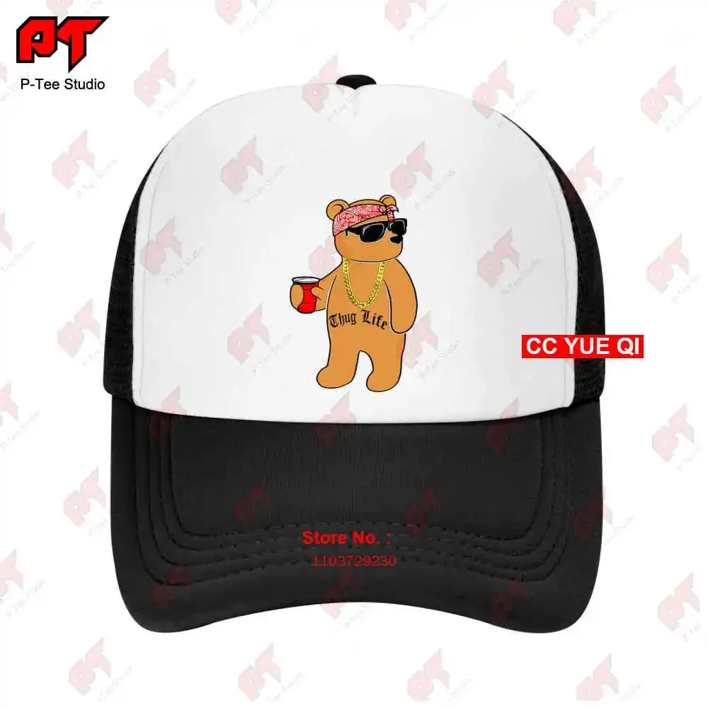 Riot Society Thug Life Bear Baseball Caps Truck Cap SBEX